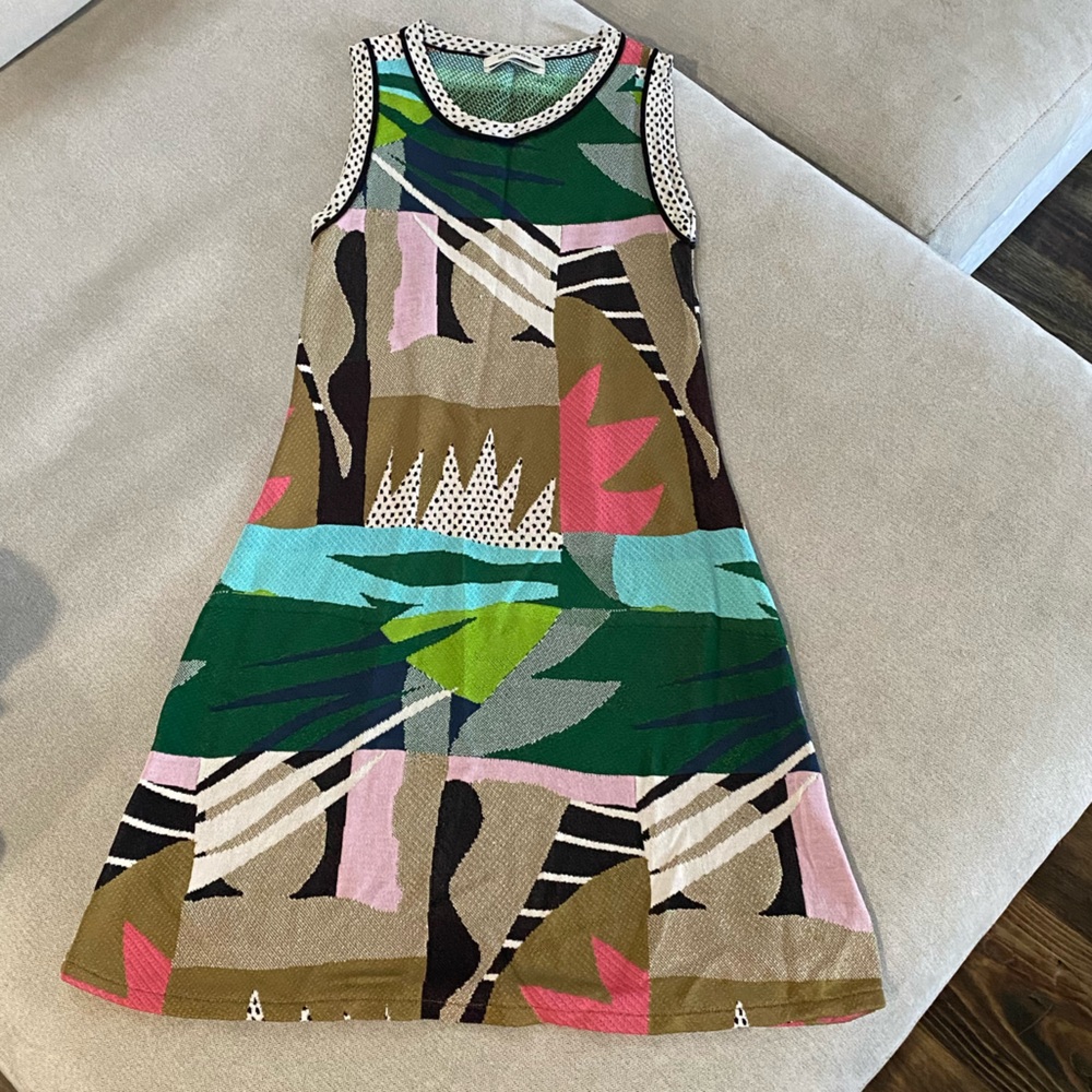 Anthropologie Brand Multi Color Abstract Print Tank Dress